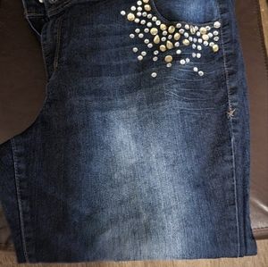 Lane Bryant Skinny jeans w rhinstones